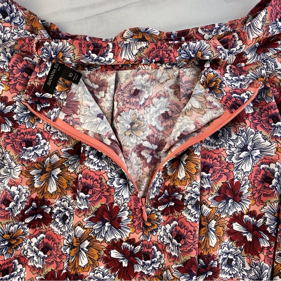 Banana Republic pleated floral skirt, women's size 10 - Picture 5 of 8